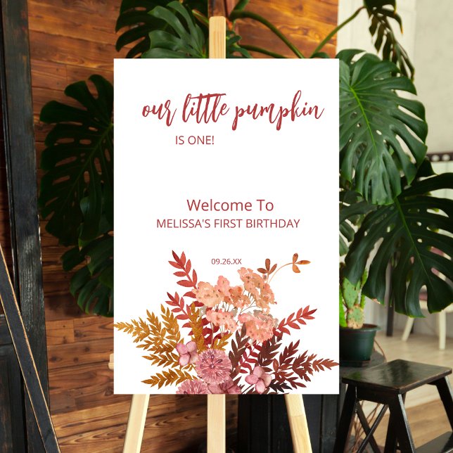 Fall Birthday, Our Little Pumpkin is one welcome Foam Board (Creator Uploaded)