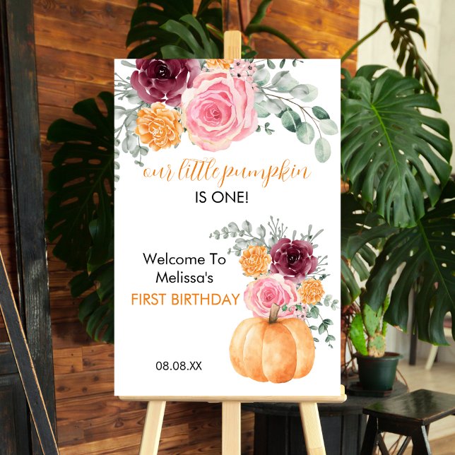 Fall Birthday, Our Little Pumpkin is one welcome Foam Board (Creator Uploaded)