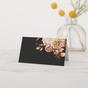 Fall Black Wedding Place Card