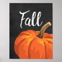 Fall - Blackboard Thanksgiving Pumpkin Poster