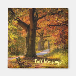 Fall blessings colorful foliage  magnet