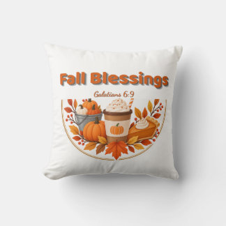 Fall Blessings Hoodie, Christian Autumn Pumpkin Throw Pillow