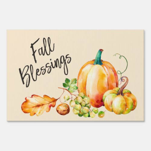 Fall Blessings Yard Sign