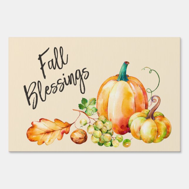 Fall Blessings Yard Sign (Front)