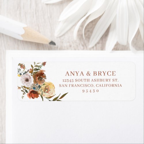 Fall Blooms Return Address Labels Stickers G400