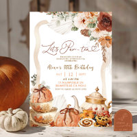 Fall Boho Coquette Pumpkin Tea Birthday party 