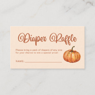 Fall Boho Pumpkin Baby Shower Diaper Raffle Enclosure Card