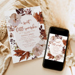 Fall Boho pumpkin baby shower Invitation<br><div class="desc">Fall Boho pumpkin baby shower invite. Watercolor fall "Little pumpkin is on the way" baby shower invitation.
Matching items available.</div>