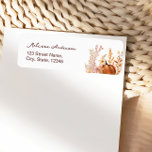 Fall Boho Pumpkin Bridal Shower Return Address Label<br><div class="desc">This item is a captivating blend of autumnal warmth and bohemian elegance that promises to make your celebration unforgettable. The centerpiece of this piece is a beautifully crafted pumpkin, delicately painted in soft tones, symbolizing the abundance and joy of the fall season. Surrounding the pumpkin, you'll find a stunning array...</div>