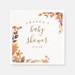 Fall boho Rustic Baby Shower Napkins