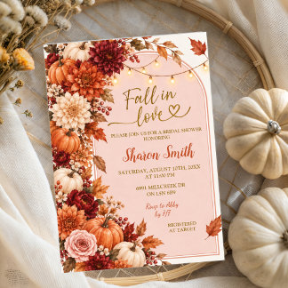 Fall Boho Rustic Bridal Shower invitation