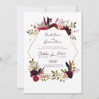 Fall Boho Wedding Invitation