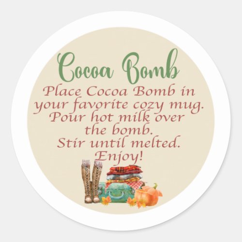 FALL bomb cocoa bomb label