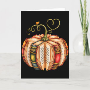 Fall Book Pumpkin Fall Librarians Bookworm Teacher Card
