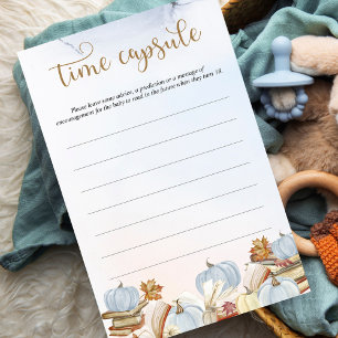 Fall Book Theme Baby Shower Game, Time Capsule