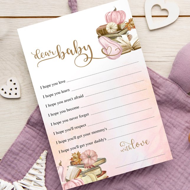 Fall Book Theme Baby Shower Wishes for Baby Game (Creator Uploaded)