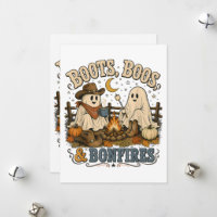 Fall Boots Boos Bonfires Halloween Ghost Autumn