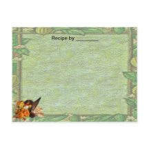 Fall Border Recipe Custom Card