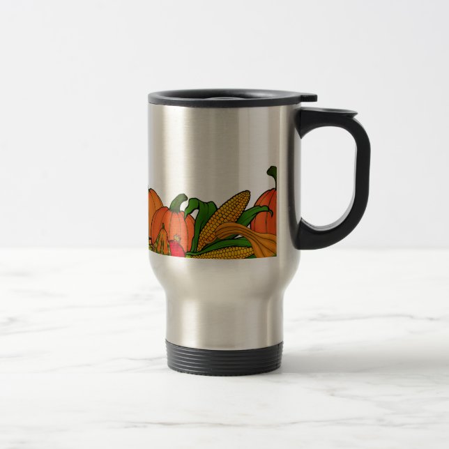fall border travel mug (Right)