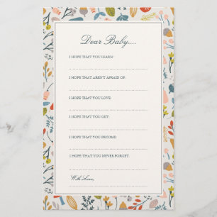 Fall Botanical Dear Baby Cards