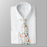 Fall Botanical Leaves and Berry Pattern Neck Tie<br><div class="desc">Whimsical and modern tie featuring hand painted illustration of fall leaves and berry. Perfect for autumn season and Thanksgiving.</div>