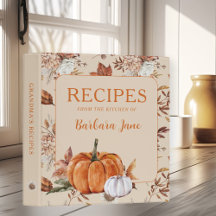 Fall botanical retro family kitchen recipes