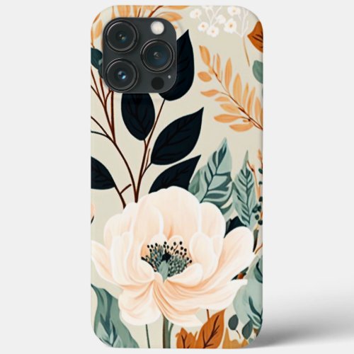 Fall Botanical Seamless Floral Pattern  iPhone 13 Pro Max Case