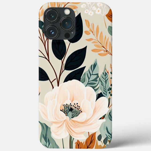 Fall Botanical Seamless Floral Pattern  Case-Mate iPhone Case (Back)