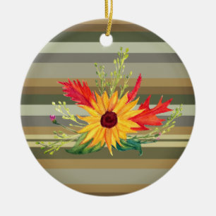 Fall Bouquer Sunflower Autumn Decorative  Ornament