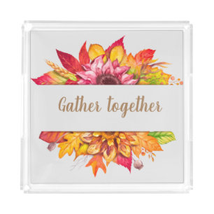 Fall Bouquet Customizable Acrylic Tray