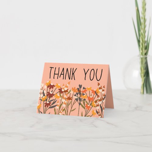 Fall Bouquet Thank You Card