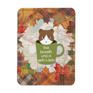 Fall Break Cat Flexible Photo Magnet