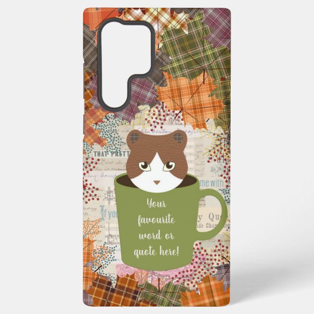 Fall Break Cat Samsung Galaxy Case (Back)