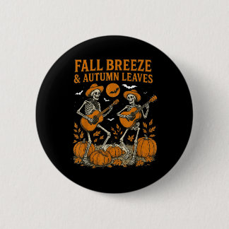Fall Breeze And Autumn Leaves Skeleton Playing Gui Button