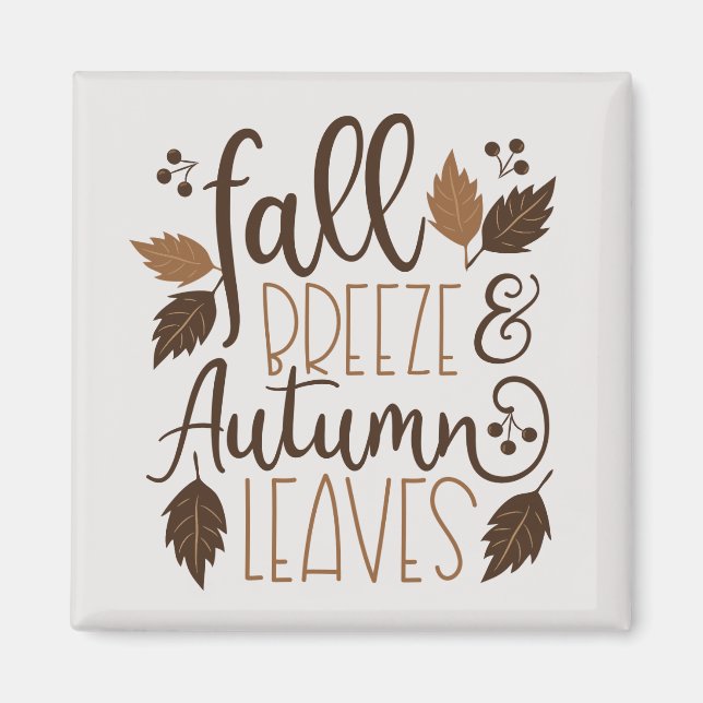 Fall Breeze Autumn Leaves Magnet (Front)