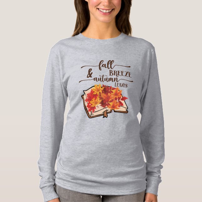 Fall Breeze Autumn Leaves T-Shirt (Front)