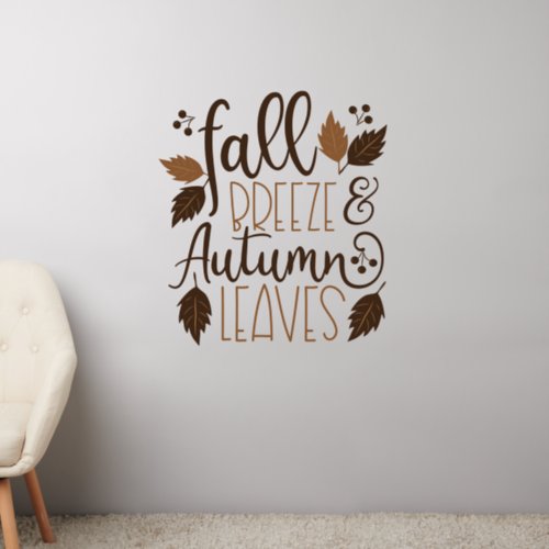 Fall Breeze Autumn Leaves Wall Decal