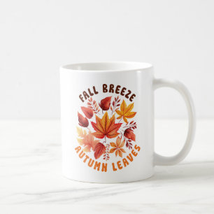 Fall Breeze, Autumn Leaves –Whimsical Fall Foliage Coffee Mug