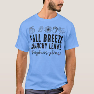 Fall Breeze Crunchy Leaves Pumpkins Please Vintage T-Shirt