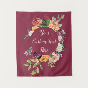 Fall Bridal Shower Backdrop Photo Booth Tapestry