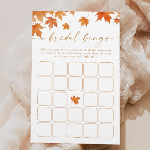 Fall Bridal Shower Bingo Game
