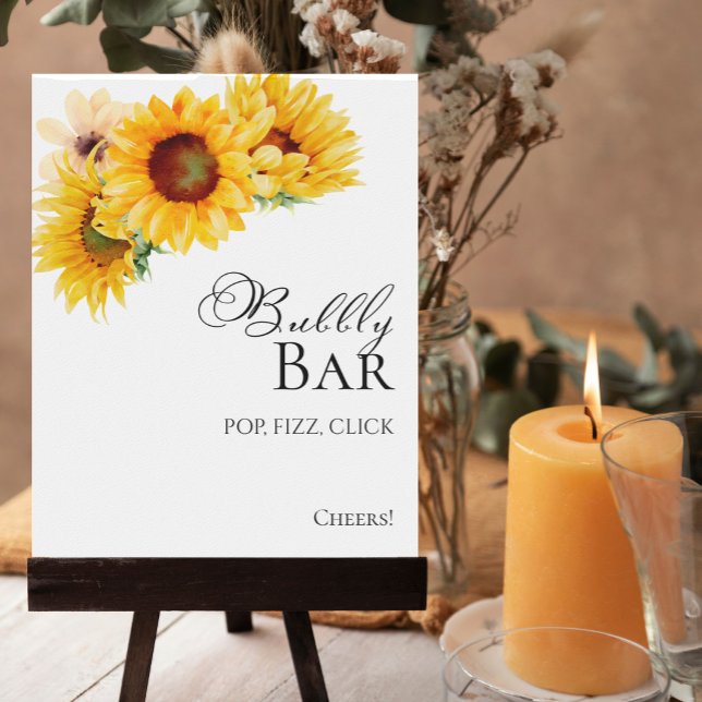 Fall Bridal Shower Bubbly Bar Pop Fizz Clink Sign (Creator Uploaded)