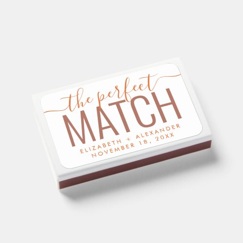 Fall Bridal Shower Favor Personalized Matchboxes