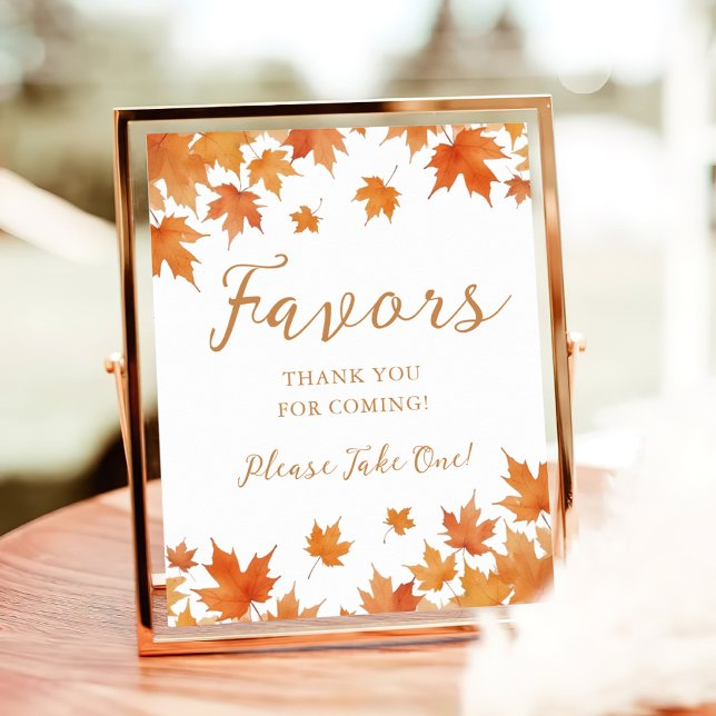 Fall Bridal Shower Favors Poster (Creator Uploaded)
