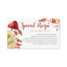 Fall Bridal Shower Floral Mushroom Recipe Request