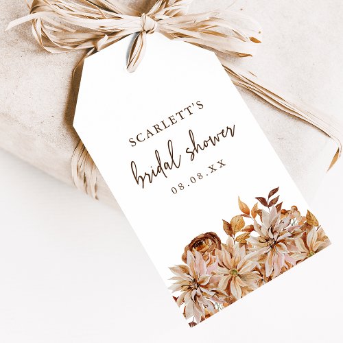 Fall Bridal Shower Gift Tags