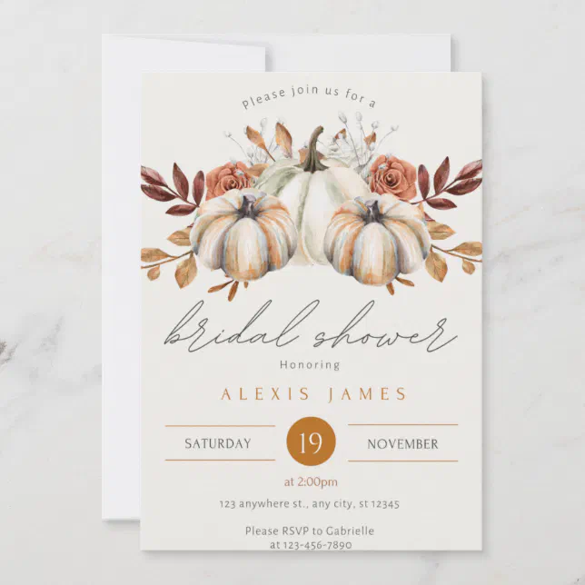 Fall Bridal Shower Invitation Zazzle