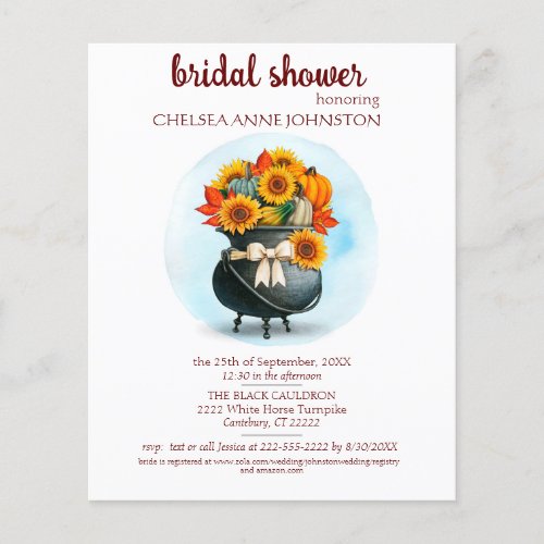 Fall Bridal Shower Invitation budget friendly