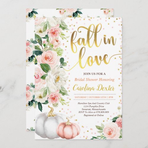 Fall Bridal Shower Invitation Fall In Love Shower