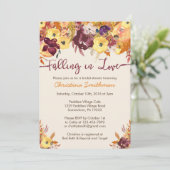 Fall Bridal Shower Invitation - Falling in Love (Standing Front)